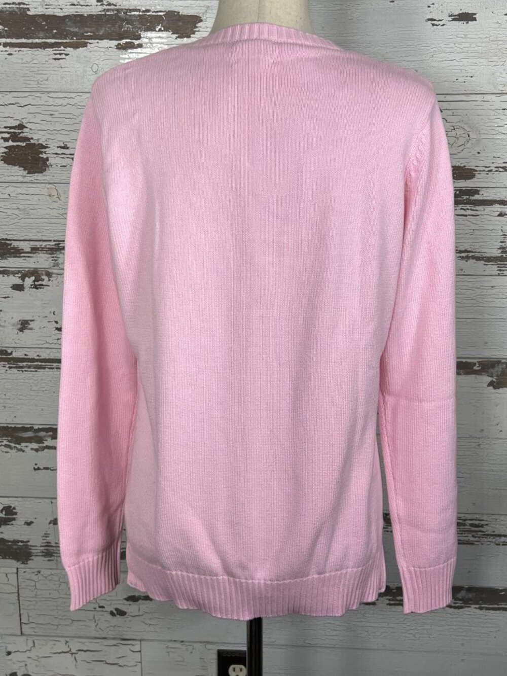 PINK PINEAPPLE Save Water Drink Veuve Sweater Long Sleeve Pink Sz L NWOT - Picture 3 of 5
